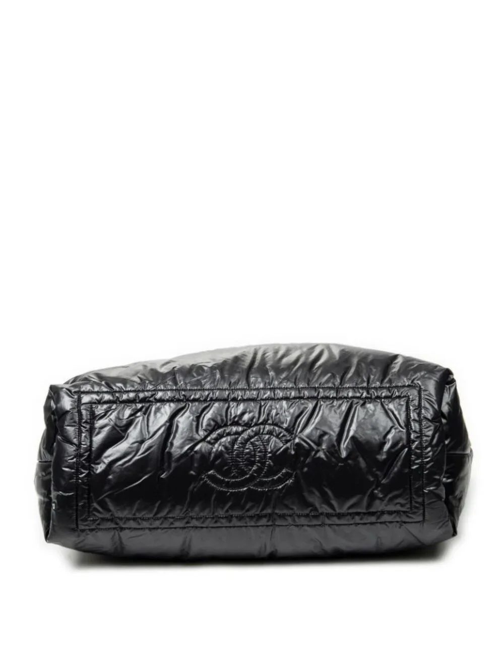 Chanel Large Coco Cocoon Reversible Tote Bag Black Nylon Canvas